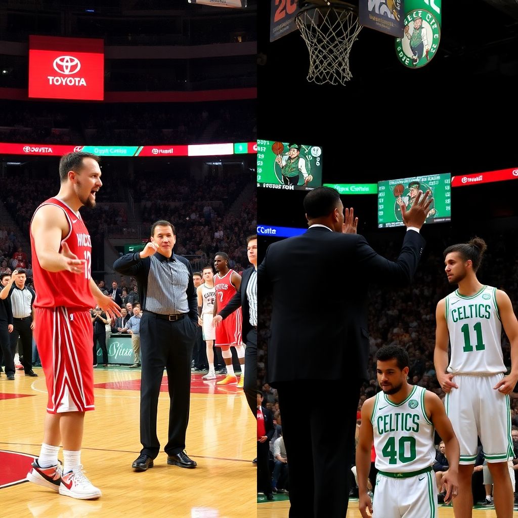Alperen Şengün ejected after double technical in rockets home loss to celtics