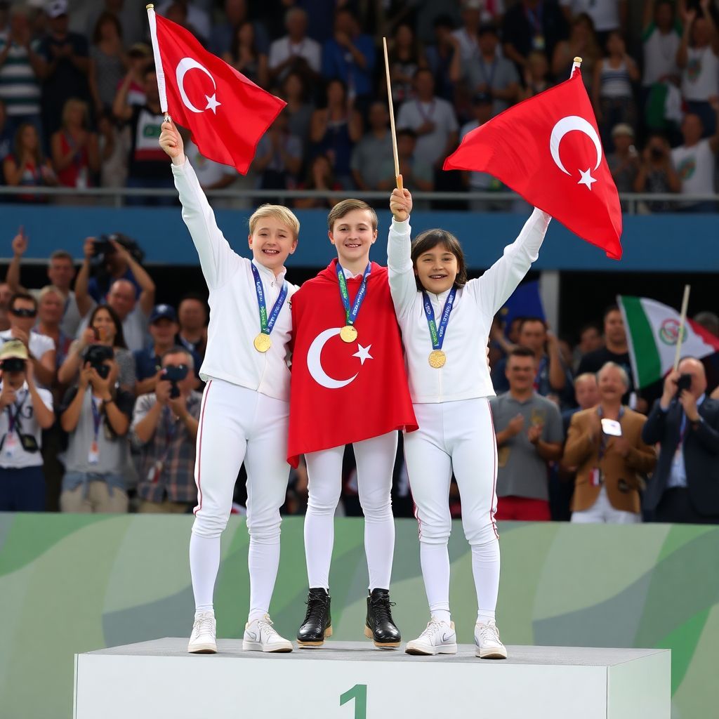 Bronze medal for turkeys junior mens sabre team at world fencing championships in brazil