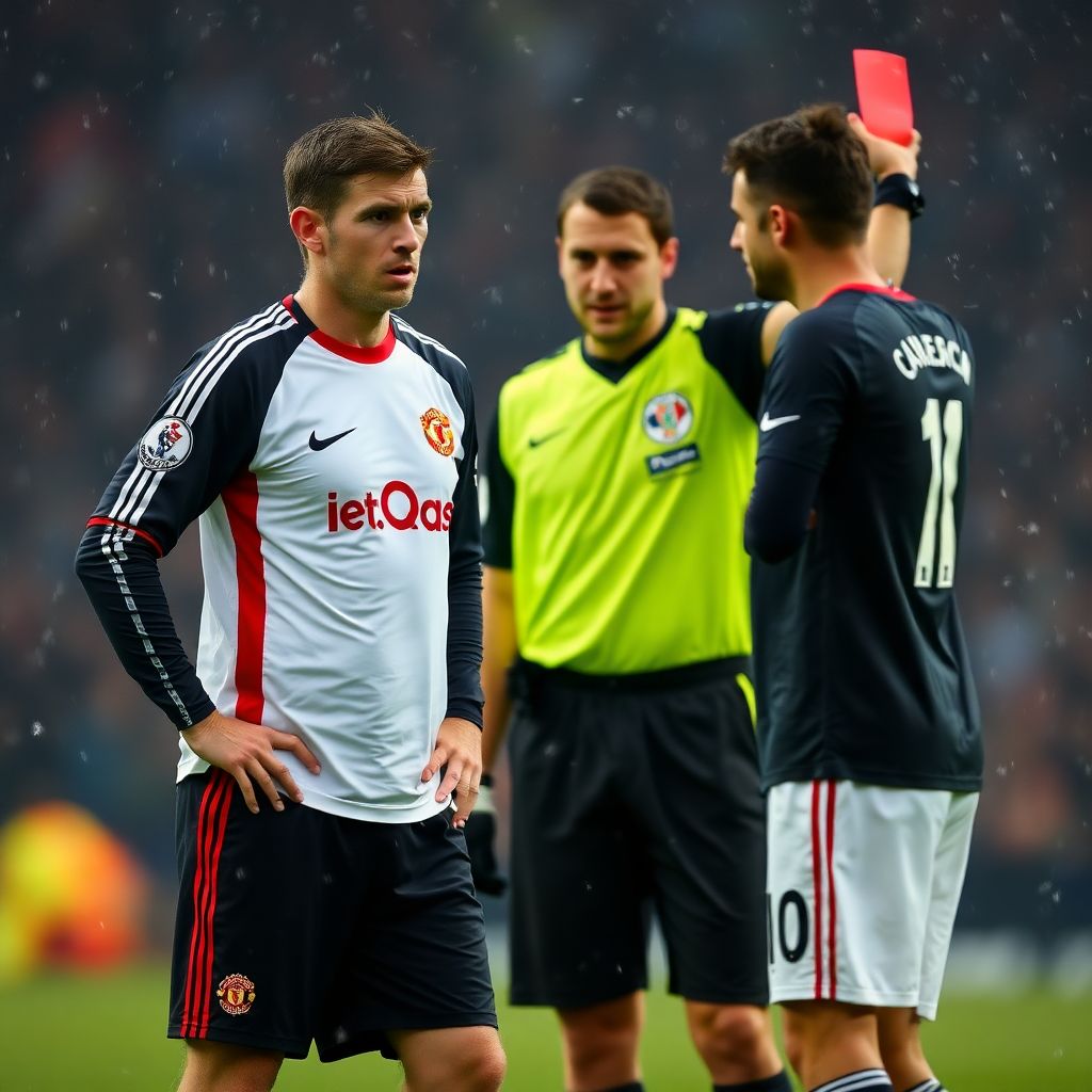 Carrick slams referee over martinez red card in leeds defeat as shocking decision