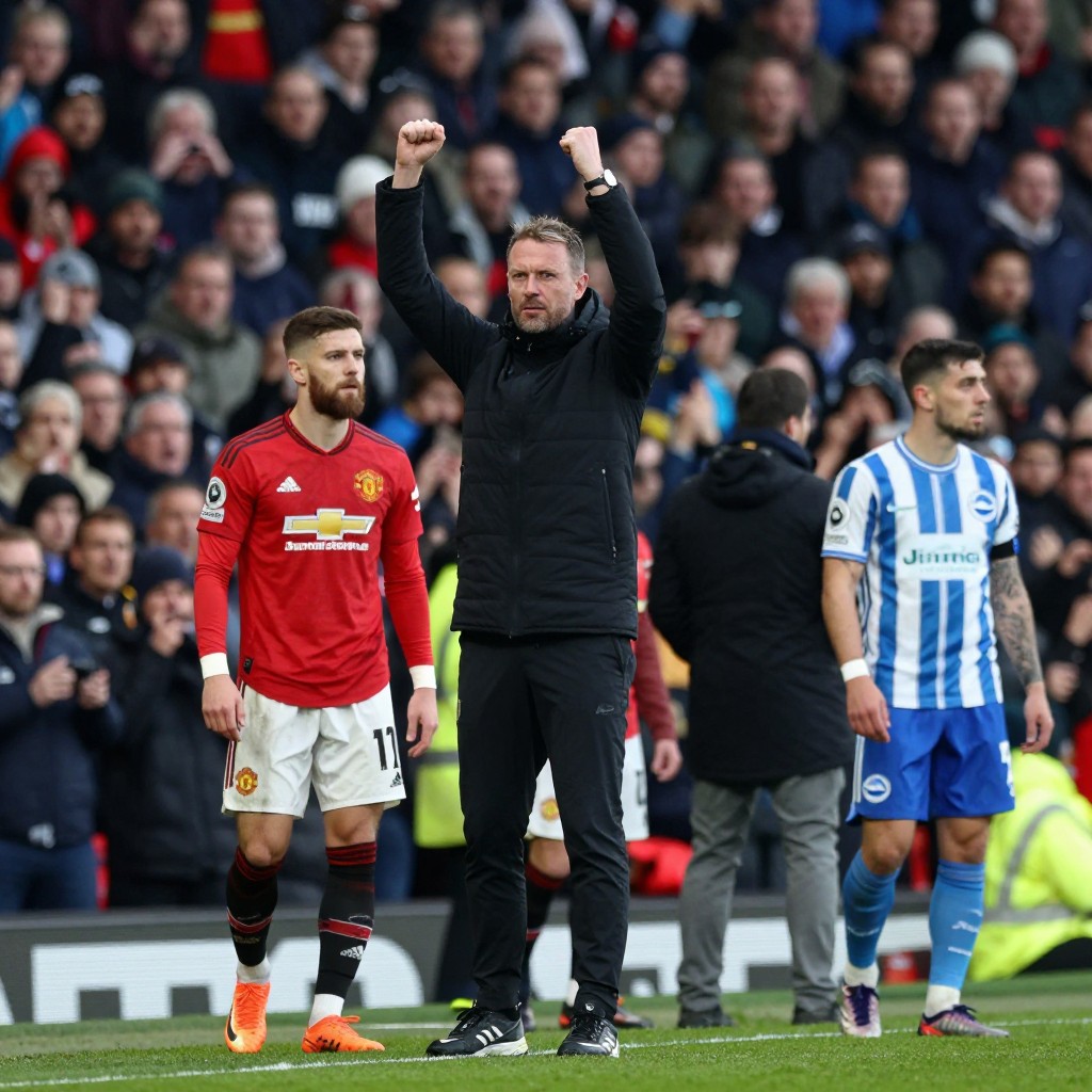 Manchester united fans boo michael carrick after brighton defeat at old trafford