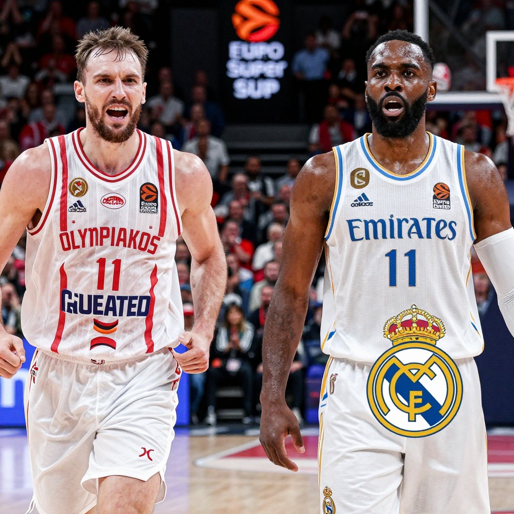 Euroleague super cup final: olympiakos faces real madrid in abu dhabi